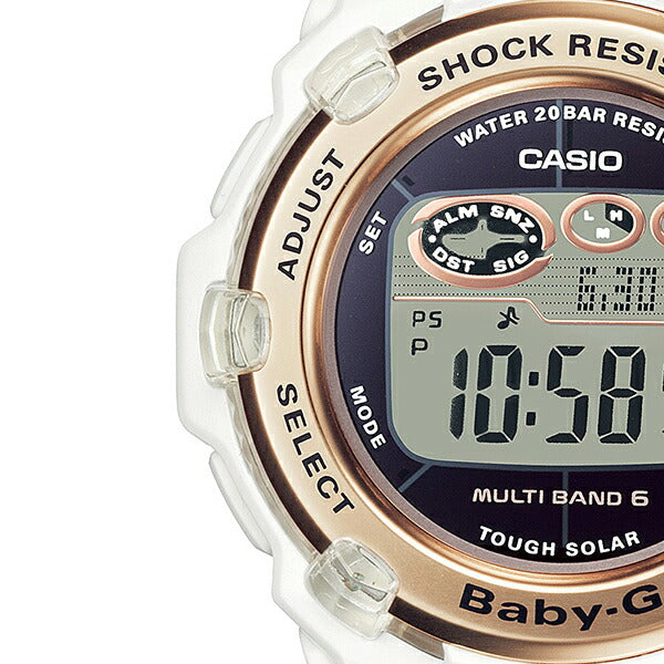 BABY-G BGR-3003U-7AJF レディース 腕時計 電波ソーラー デジタル 樹脂バンド ホワイト 国内正規品 カシオ