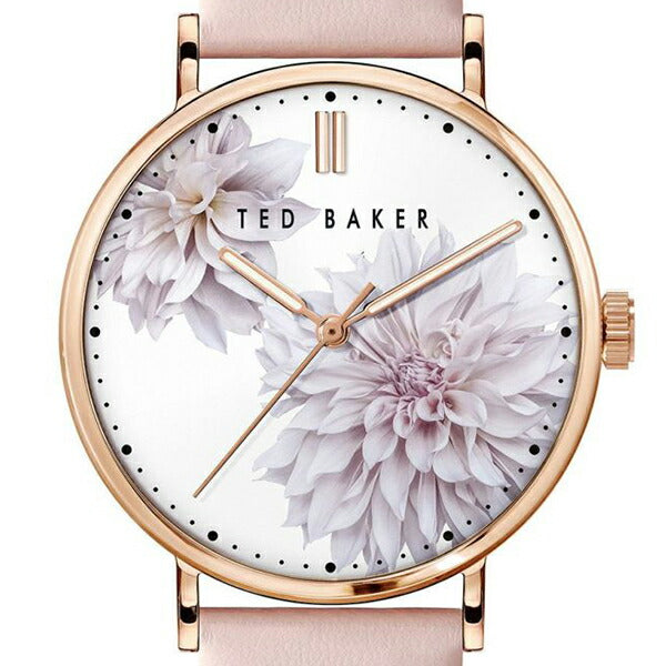 TED BAKER テッドベーカー PHYLIPA Peonia フィリッパ ぺオニア BKPPHF008 レディース 腕時計 クオーツ 電池式 フラワーモチーフダイヤル 革ベルト ピンク