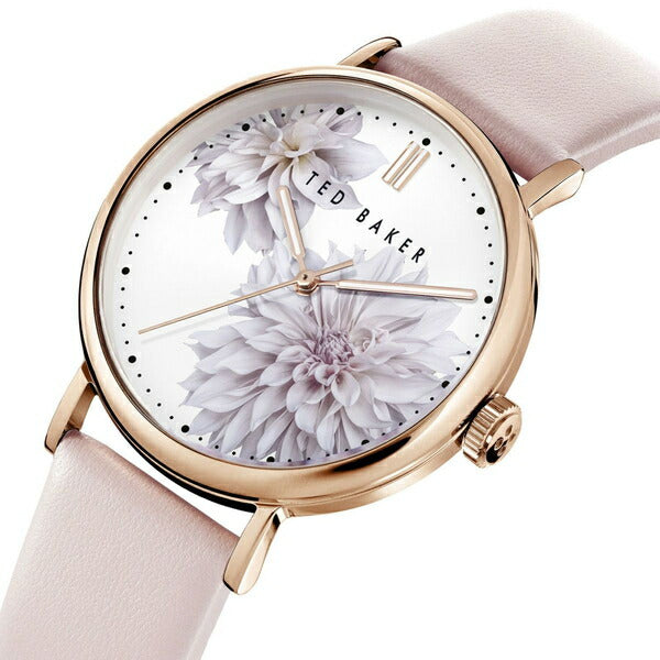 TED BAKER テッドベーカー PHYLIPA Peonia フィリッパ ぺオニア BKPPHF008 レディース 腕時計 クオーツ 電池式 フラワーモチーフダイヤル 革ベルト ピンク