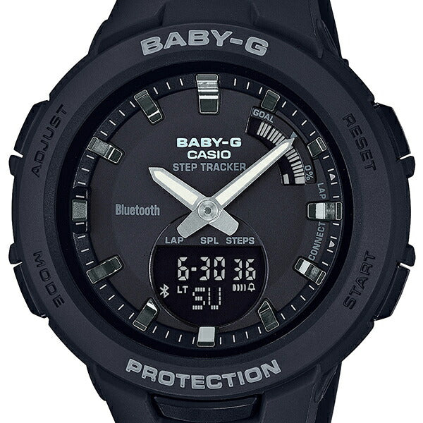 BABY-G G-SQUAD ジースクワッド BSA-B100-1AJF レディース 腕時計 アナデジ Bluetooth ブラック 国内正規品 カシオ