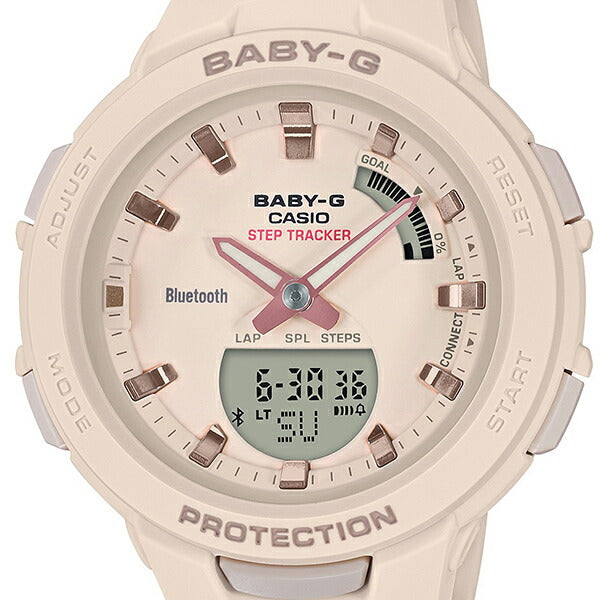 BABY-G G-SQUAD ジースクワッド BSA-B100-4A1JF レディース 腕時計 アナデジ Bluetooth ベージュ 国内正規品 カシオ