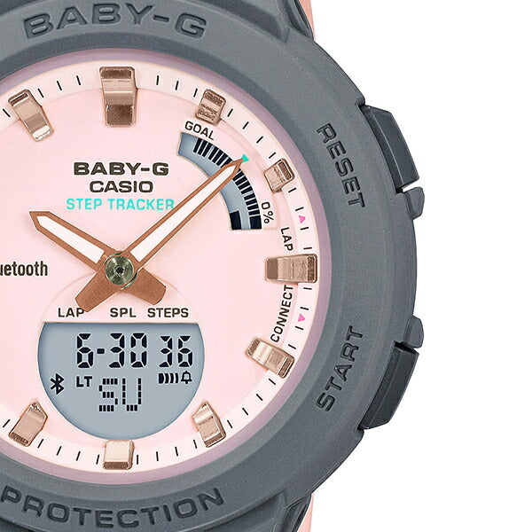 BABY-G G-SQUAD ミスティパステルカラー BSA-B100MC-4AJF レディース 腕時計 アナデジ Bluetooth ピンク 国内正規品 カシオ