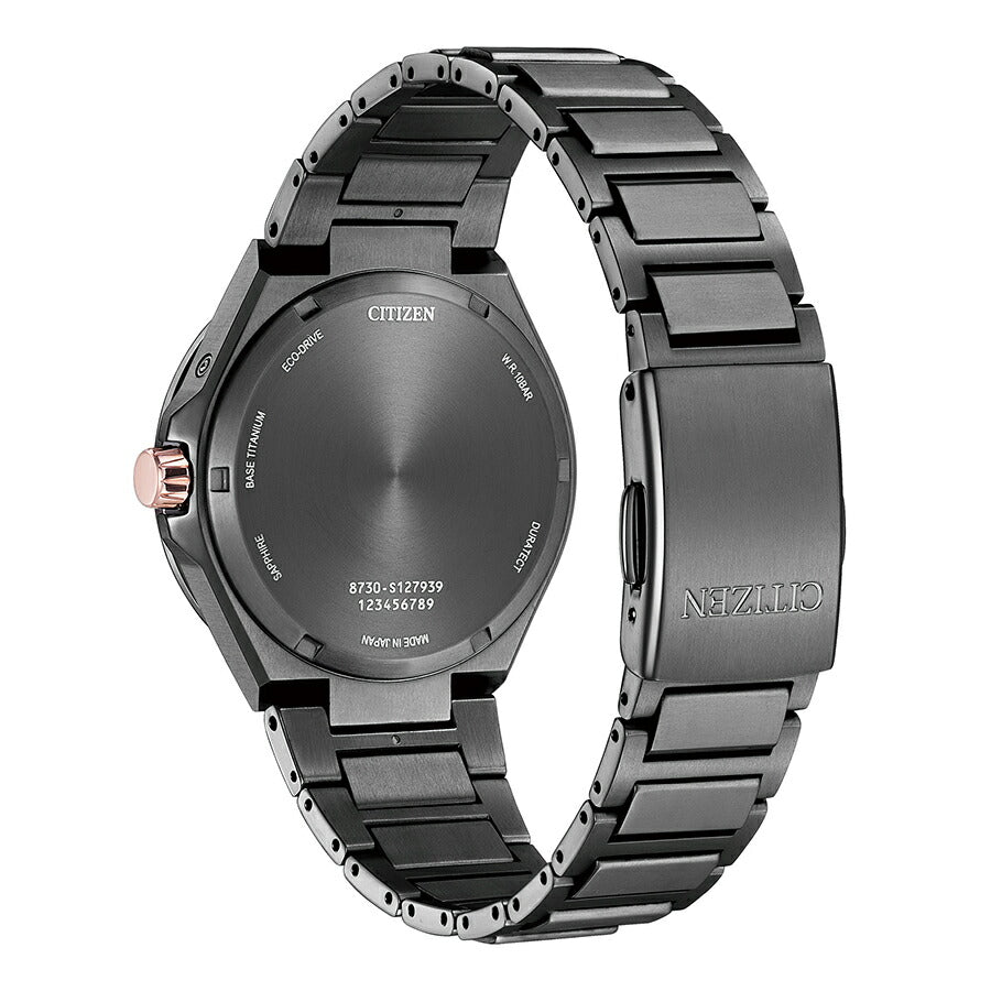 シチズン アテッサ ACT Line アクトライン ブラックチタンシリーズ トリプルカレンダー ムーンフェイズ BU0065-64E メンズ 腕時計 ソーラー ブラック