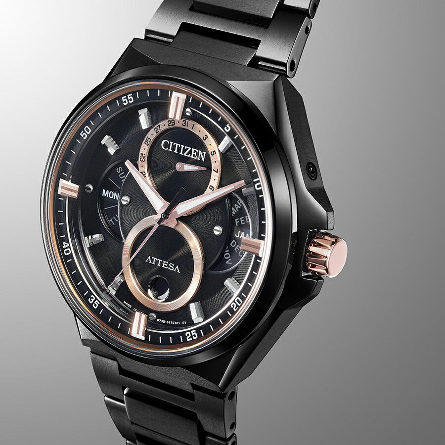 美品 シチズン CITIZEN アテッサ アクトライン ムーンフェイズ 稼働 CITIZEN シチズン ACT Line トリプルカレンダー ムーンフェイズ