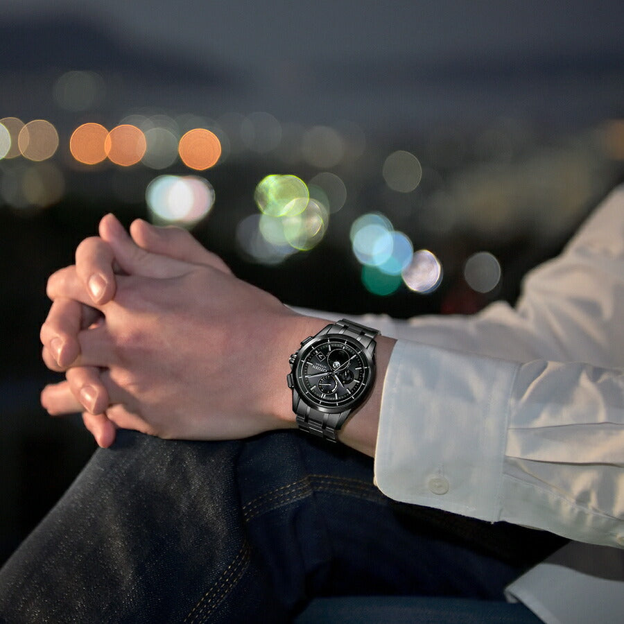 シチズン アテッサ ブラックチタンシリーズ ムーンフェイズ ルナプログラム BY1006-62E メンズ 腕時計 ソーラー 電波 Cal.H874