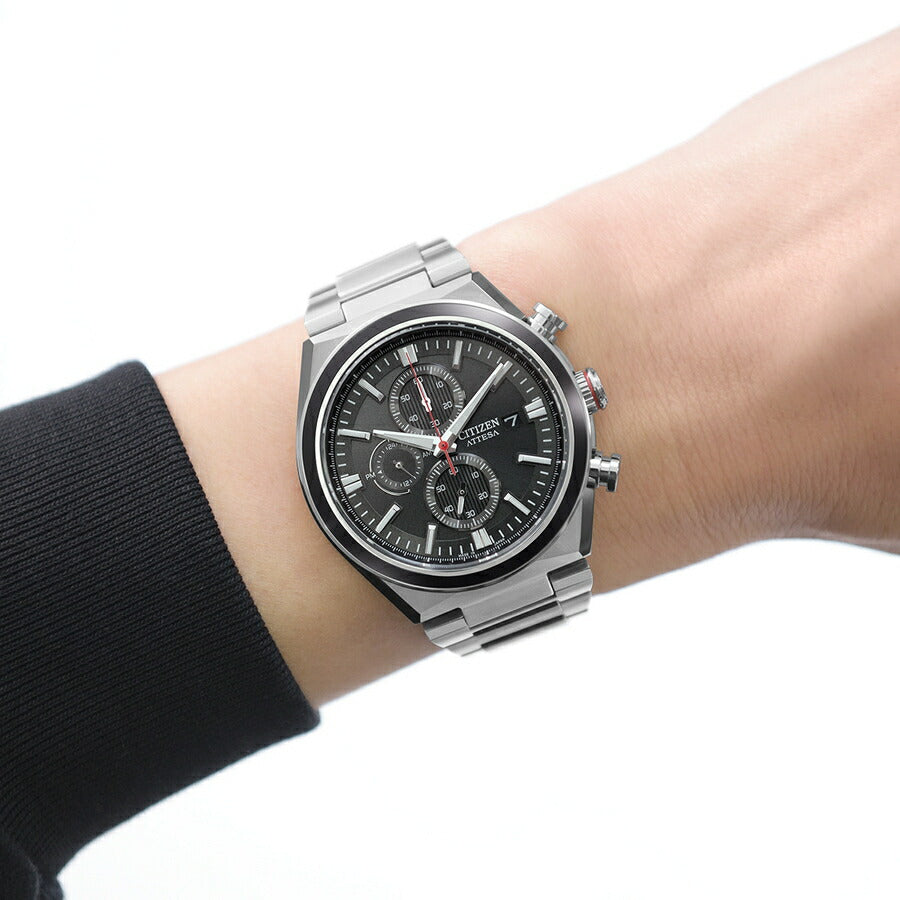 シチズン アテッサ ACT Line アクトライン CA0836-68E メンズ 腕時計 ソーラー クロノグラフ アルミニウムリング