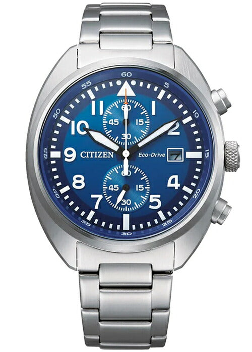 シチズン レコードレーベル Standard Style + スタンダードスタイル プラス CA7040-85L メンズ 腕時計 ソーラー クロノグラフ ブルー