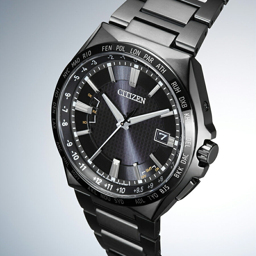 シチズン アテッサ ACT Line アクトライン ブラックチタンシリーズ CB0215-51E メンズ 腕時計 ソーラー 電波 スーパーチタニウム