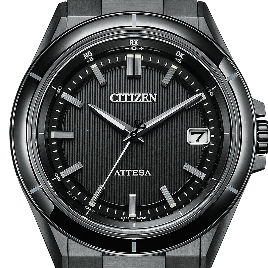 シチズン アテッサ ACT Line アクトライン ブラックチタンシリーズ CB3035-72E メンズ 腕時計 ソーラー 電波 スーパーチタニウム