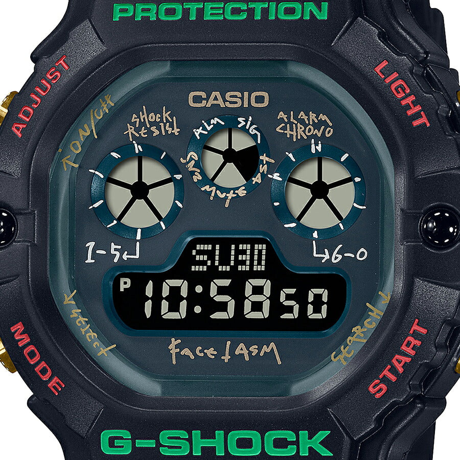 G-SHOCK FACETASM コラボレーションモデル DW-5900FA-1JR メンズ 腕時計 電池式 デジタル 落合宏理 反転液晶 国内正規品 カシオ