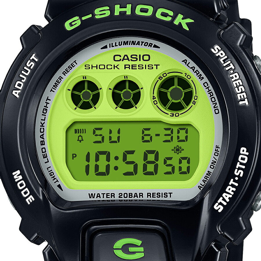 G-SHOCK CRAZY COLORS 2024 ブラック ライムグリーン DW-6900RCS-1JF メンズ 腕時計 電池式 デジタル ラウンド トリグラム 国内正規品 カシオ