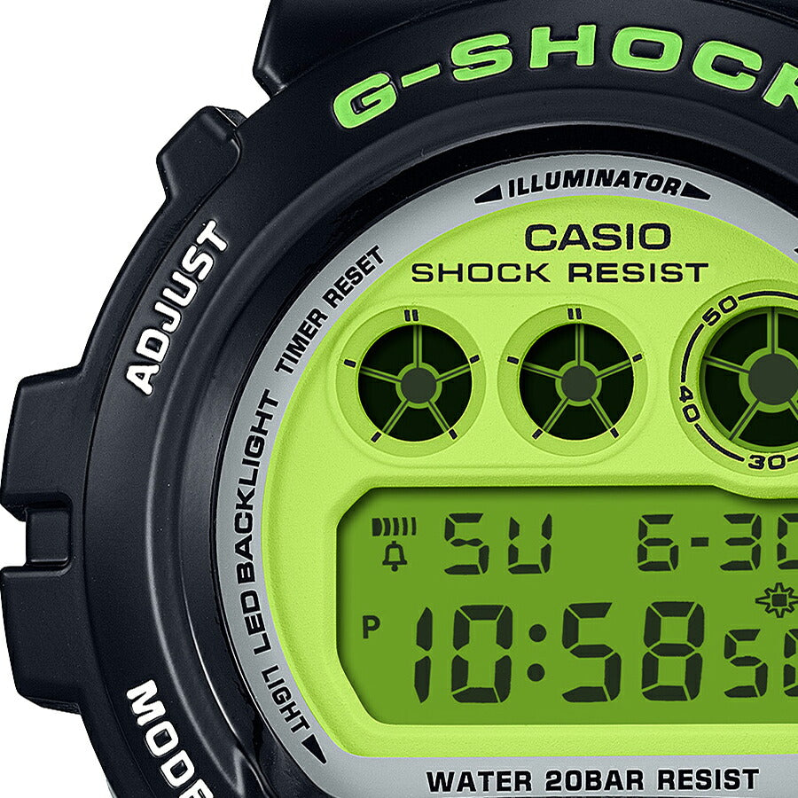 G-SHOCK CRAZY COLORS 2024 ブラック ライムグリーン DW-6900RCS-1JF メンズ 腕時計 電池式 デジタル ラウンド トリグラム 国内正規品 カシオ