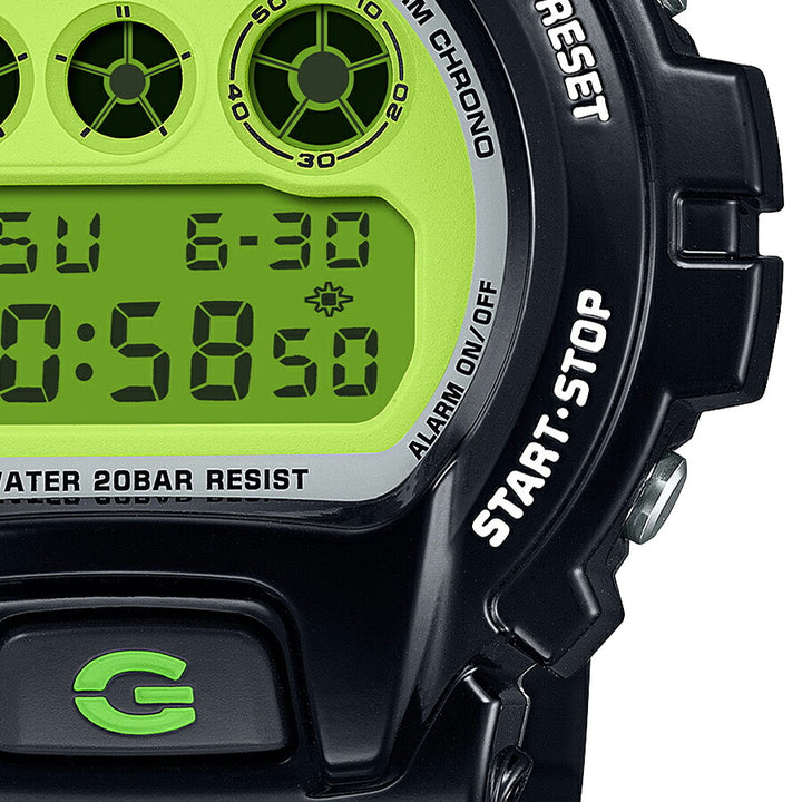 G-SHOCK CRAZY COLORS 2024 ブラック ライムグリーン DW-6900RCS-1JF メンズ 腕時計 電池式 デジタル ラウンド トリグラム 国内正規品 カシオ