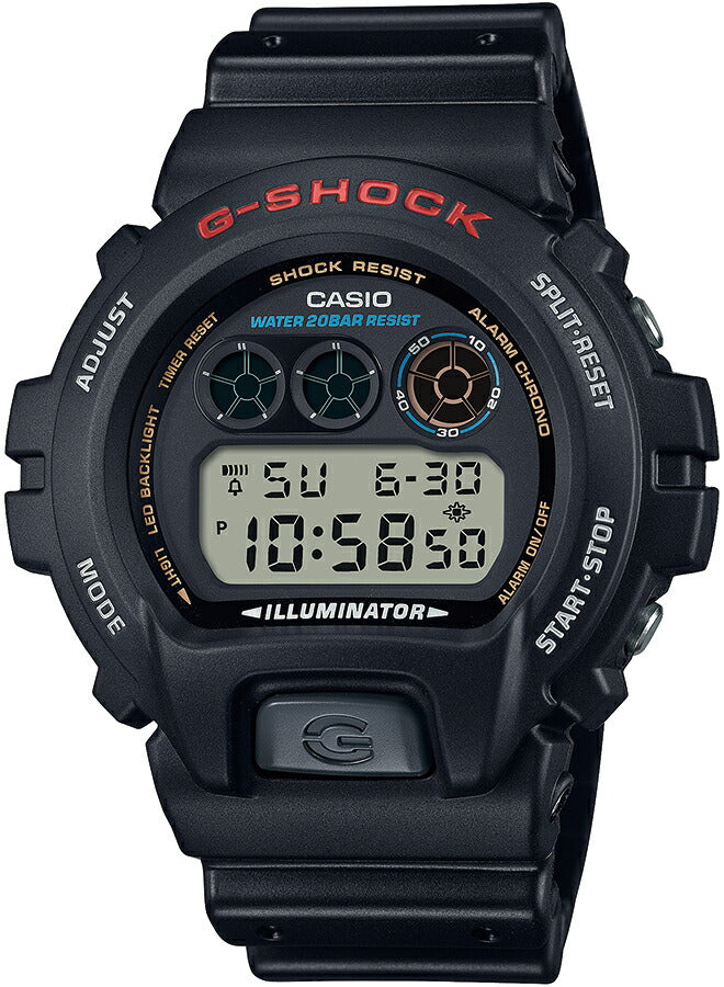 G-SHOCK 6900シリーズ DW-6900U-1JF メンズ 腕時計 電池式 デジタル ラウンド トリグラム ブラック 国内正規品 カシオ