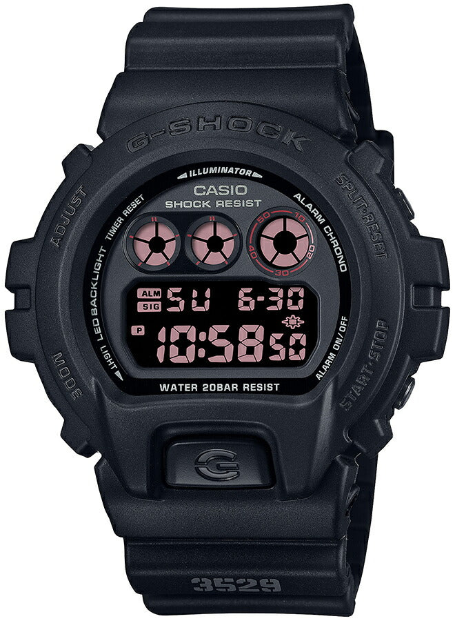 G-SHOCK 6900シリーズ DW-6900UMS-1JF メンズ 腕時計 電池式 デジタル ラウンド トリグラム ブラック 反転液晶 国内正規品 カシオ