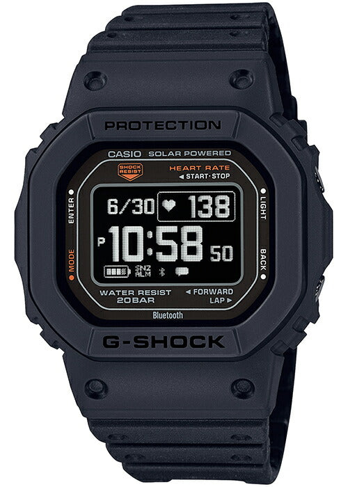 G-SHOCK G-SQUAD 心拍計測 血中酸素レベル計測 DW-H5600-1JR メンズ ソーラー Bluetooth 反転液晶 国内正規品 カシオ