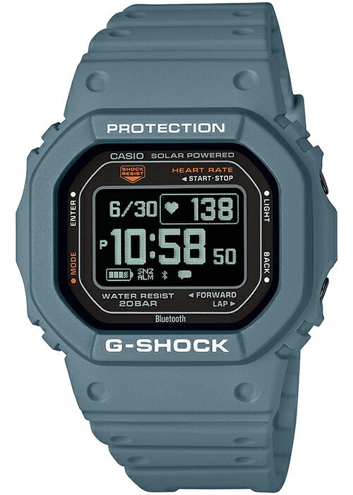 G-SHOCK G-SQUAD 心拍計測 血中酸素レベル計測 DW-H5600-2JR メンズ 腕時計 ソーラー Bluetooth 反転液晶 国内正規品 カシオ