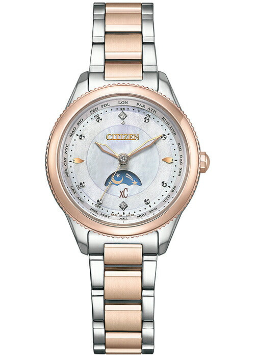 シチズン xC クロスシー daichi collection ダイチコレクション フローレットダイヤモデル サクラピンク EE1007-67W レディース 腕時計 ソーラー 電波 サン&ムーン
