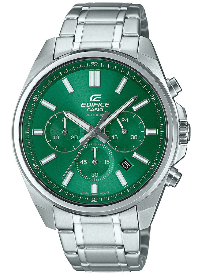 【稼動/新品電池】CASIO EDIFICE クロノグラフ 黒文字盤 腕時計 EDIFICE（CASIO） カシオ エディフィス EFV-650DJ-1AJF シルバー