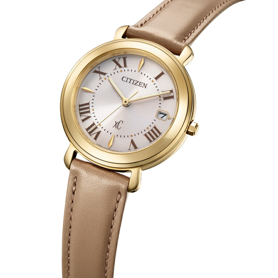 シチズン xC クロスシー hikari collection ヒカリコレクション EO1203-03A レディース 腕時計 ソーラー 革ベルト ベージュ