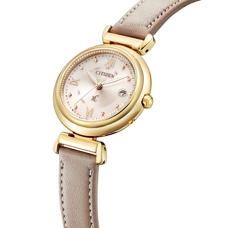 シチズン xC クロスシー mizu collection ミズコレクション ES9462-07A レディース 腕時計 ソーラー 電波 革ベルト グレージュ