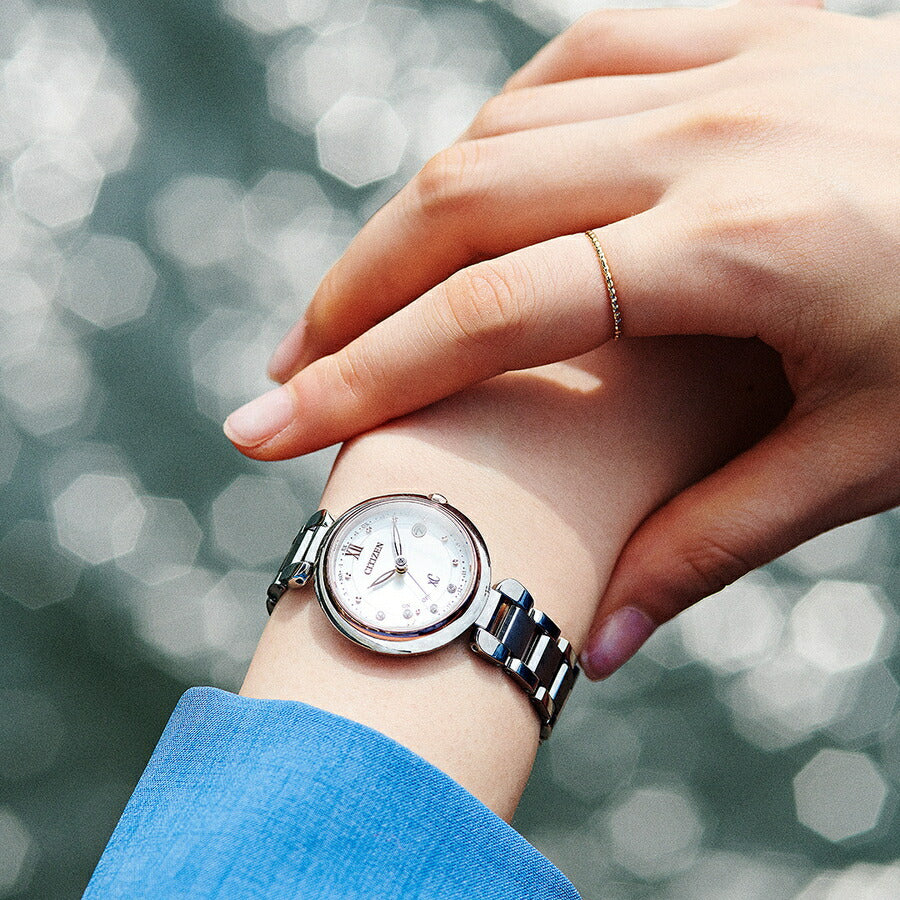 シチズン xC クロスシー mizu collection ミズコレクション フローレットダイヤモデル サクラピンク ES9466-65W レディース 腕時計 ソーラー 電波 ラボグロウン・ダイヤモンド