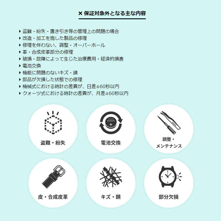 時計 自然故障とは 安い