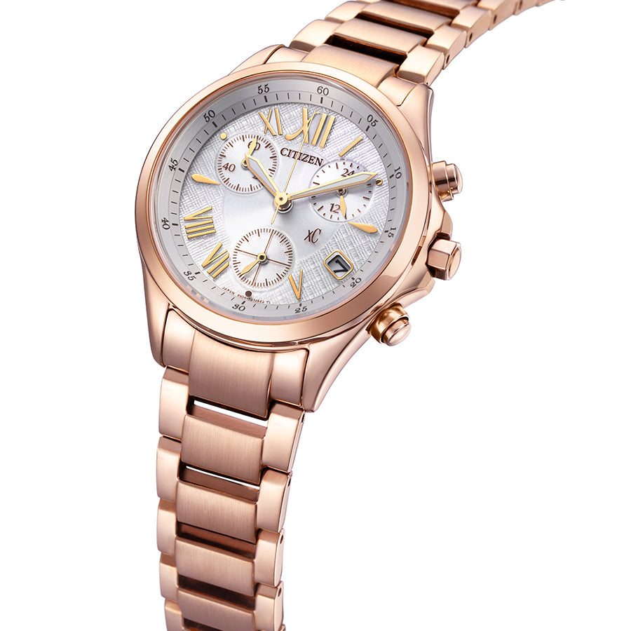 シチズン xC クロスシー basic collection ベーシックコレクション FB1403-53A レディース 腕時計 ソーラー クロノグラフ ピンクゴールド