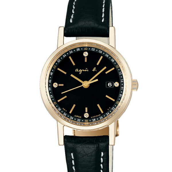 アニエスベー FEMME ファム ペアモデル FBSD936 レディース 腕時計 ソーラー ゴールド ブラック 国内正規品 セイコー