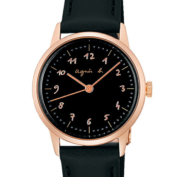 アニエスベー marcello マルチェロ ペアモデル 日本製 FBSK939 レディース 腕時計 クオーツ 革ベルト ブラック 国内正規品 セイコー
