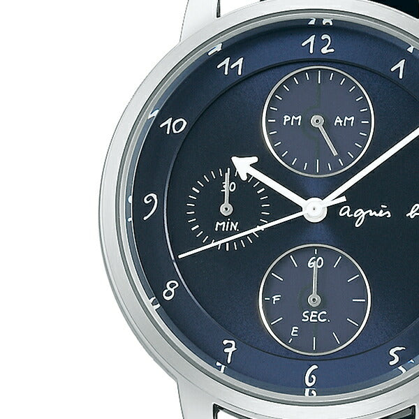 アニエスベー marcello マルチェロ FCRD996 メンズ 腕時計 ソーラー クロノグラフ 革ベルト 国内正規品 セイコー