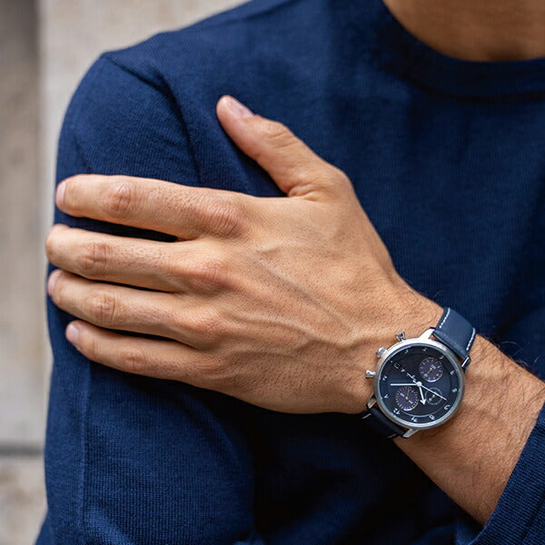 アニエスベー marcello マルチェロ FCRD996 メンズ 腕時計 ソーラー クロノグラフ 革ベルト 国内正規品 セイコー