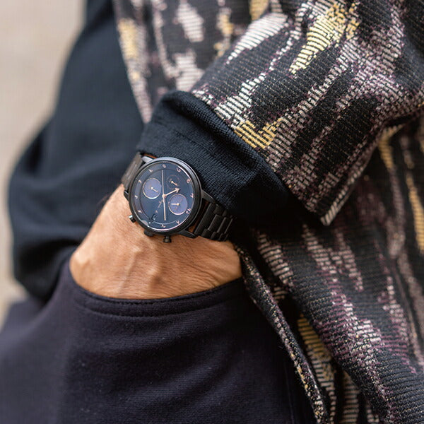 アニエスベー marcello マルチェロ FCRD997 メンズ 腕時計 ソーラー クロノグラフ メタルベルト ブラック 国内正規品 セイコー 雑誌掲載