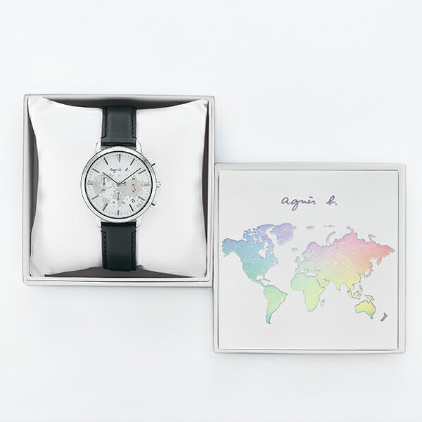 アニエスベー ブランド日本上陸40周年記念 限定モデル FCRT719 メンズ 腕時計 電池式 クロノグラフ 革ベルト 国内正規品 セイコー