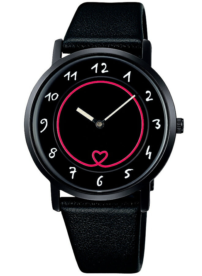 agnes b. アニエスベー ウオッチ35周年記念 限定モデル ネオンデザイン FCSK752 レディース 腕時計 電池式 革ベルト ブラック 国内正規品 セイコー