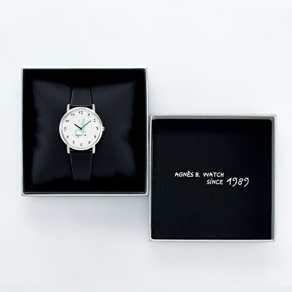 agnes b. アニエスベー ウオッチ35周年記念 限定モデル トカゲデザイン FCSK754 レディース 腕時計 電池式 革ベルト ホワイト ブラック 国内正規品 セイコー