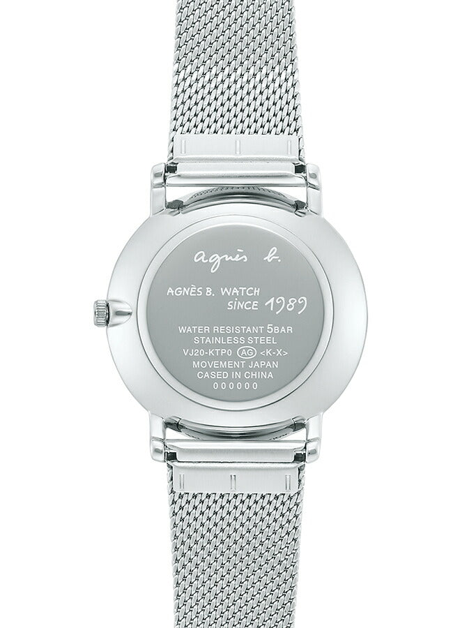 agnes b. アニエスベー ウオッチ35周年記念 限定モデル 稲妻デザイン FCSK755 レディース 腕時計 電池式 メッシュバンド ホワイト シルバー 国内正規品 セイコー
