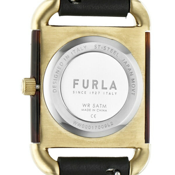 FURLA フルラ ARCO HAVANA アルコハバナ FL-WW00017009L2 レディース 腕時計 クオーツ 電池式 スクエア べっ甲柄ケース ブラック 革ベルト