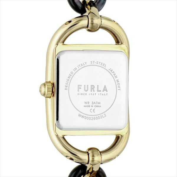 FURLA フルラ CHAIN SQUARE チェーン スクエア FL-WW00026002L2 レディース 腕時計 クオーツ 電池式 アセテートベルト ブラック