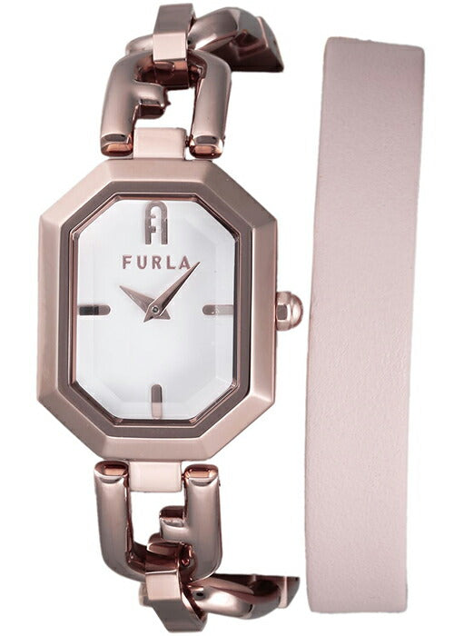 FURLA フルラ OCTAGONAL オクタゴナル ダブルトゥール FL-WW00044005L3 レディース クオーツ 電池式 革ベルト ピンク