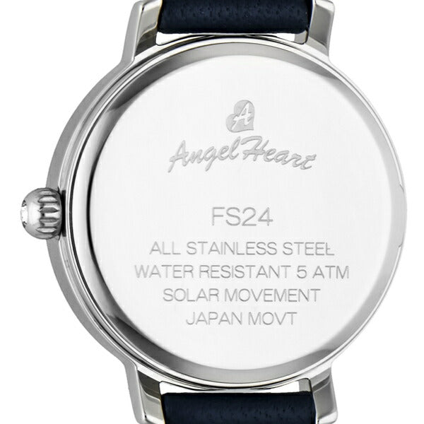 エンジェルハート ファーストスター FS24S-NV レディース 腕時計 ソーラー パールダイヤル クリスタルガラス ネイビー 革ベルト