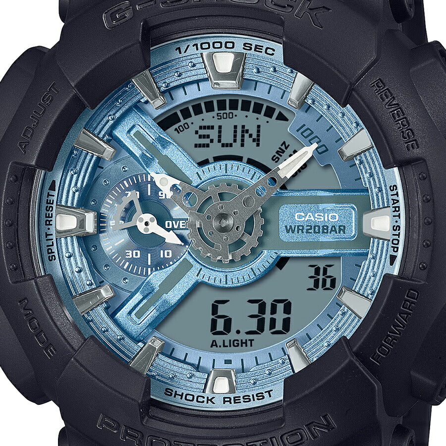 G-SHOCK メタリックカラーダイヤル GA-110CD-1A2JF メンズ 腕時計 電池式 アナデジ ビッグケース アイスブルー 国内正規品 カシオ