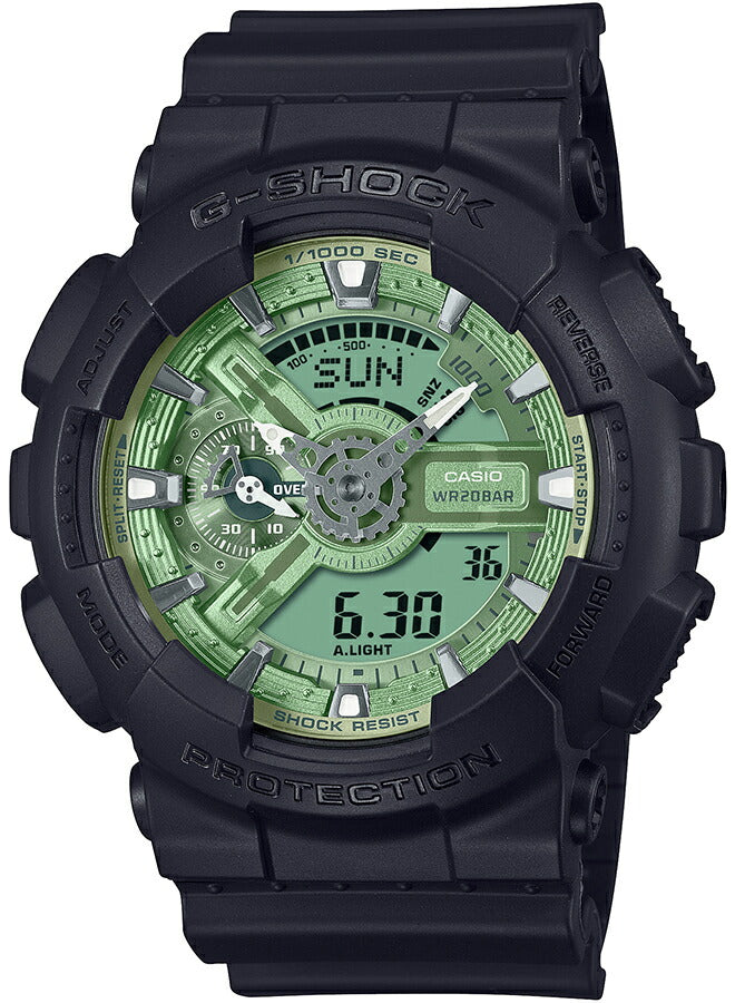 G-SHOCK メタリックカラーダイヤル GA-110CD-1A3JF メンズ 腕時計 電池式 アナデジ ビッグケース セージグリーン 国内正規品 カシオ