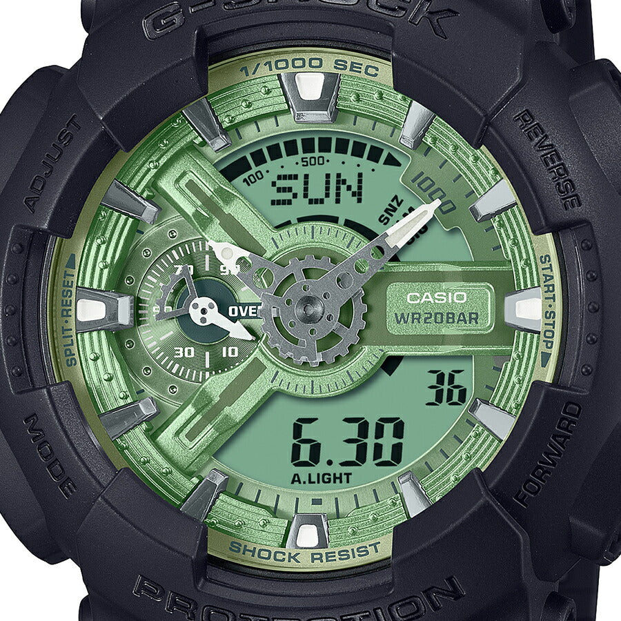 G-SHOCK メタリックカラーダイヤル GA-110CD-1A3JF メンズ 腕時計 電池式 アナデジ ビッグケース セージグリーン 国内正規品 カシオ