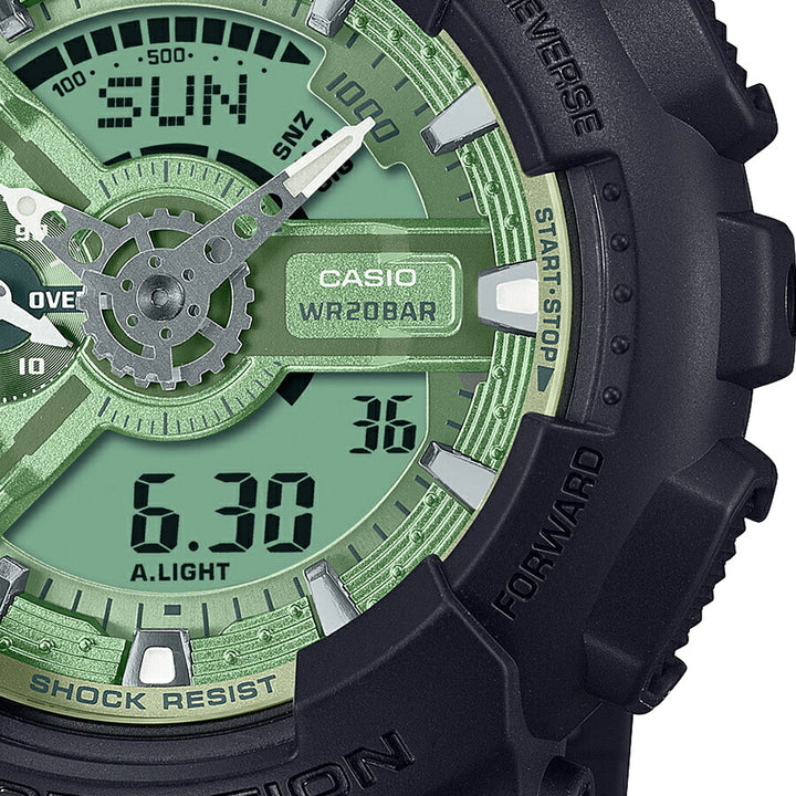 G-SHOCK メタリックカラーダイヤル GA-110CD-1A3JF メンズ 腕時計 電池式 アナデジ ビッグケース セージグリーン 国内正規品 カシオ