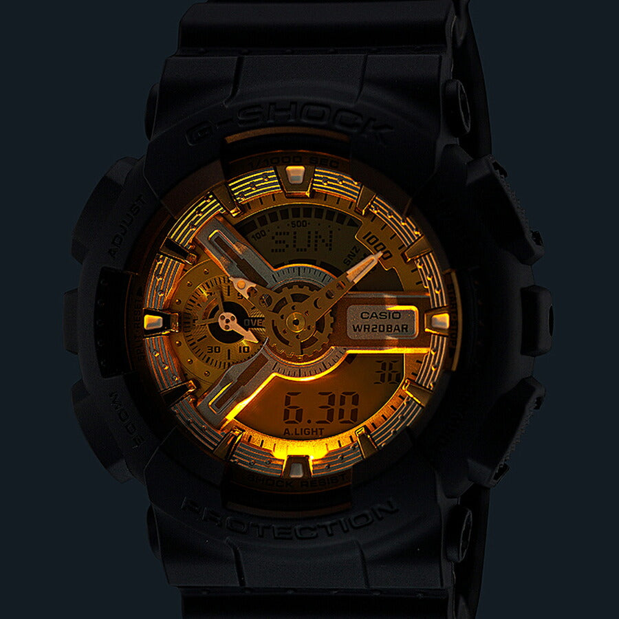 G-SHOCK メタリックカラーダイヤル GA-110CD-1A9JF メンズ 腕時計 電池式 アナデジ ビッグケース シルバー&ゴールド 国内正規品 カシオ
