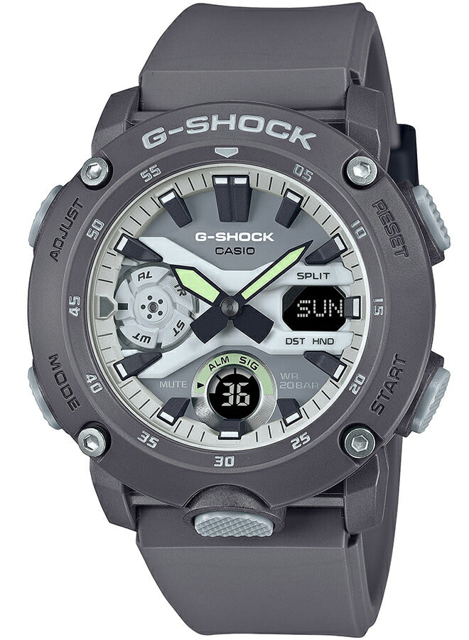 G-SHOCK HIDDEN GLOW 蓄光フェイス GA-2000HD-8AJF メンズ 腕時計 電池式 アナデジ グレー 反転液晶 国内正規品 カシオ