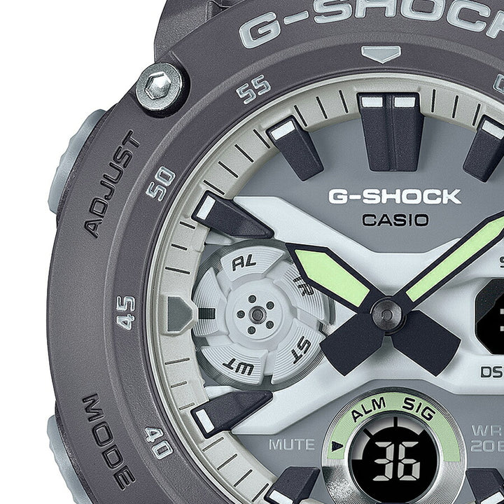 G-SHOCK HIDDEN GLOW 蓄光フェイス GA-2000HD-8AJF メンズ 腕時計 電池式 アナデジ グレー 反転液晶 国内正規品 カシオ