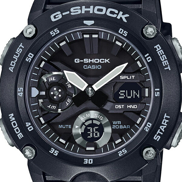 G-SHOCK ジーショック モノトーンカラー GA-2000S-1AJF メンズ 腕時計 アナデジ カーボンコアガード ブラック 国内正規品 カシオ