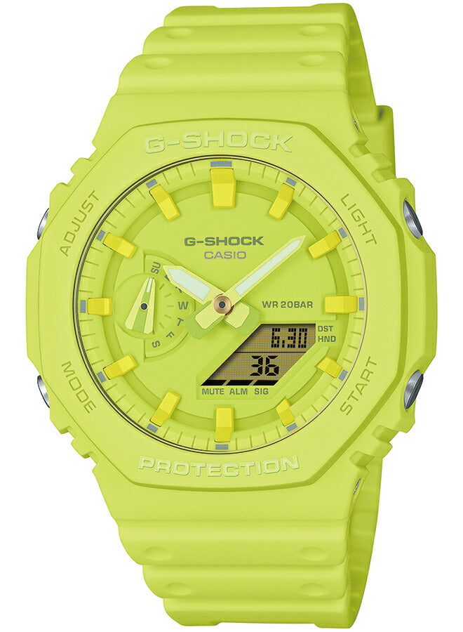 G-SHOCK TONE-ON-TONE GA-2100-9A9JF メンズ 腕時計 電池式 アナデジ ヴォルトイエロー 樹脂バンド 国内正規品 カシオ